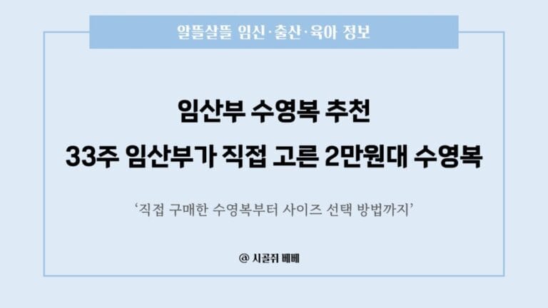 임산부 수영복 추천-33주 임산부가 직접 고른 2만원대 수영복