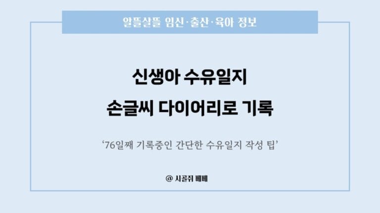 신생아 수유일지